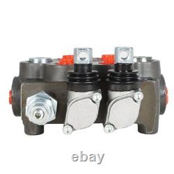 25 GPM 2 Spool Hydraulic Directional Control Valve 3000 PSI, BSPP Interface