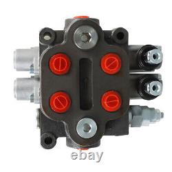 25 GPM, 3000 PSI, BSPP Interface 2 Spool Hydraulic Directional Control Valve New