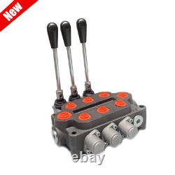 25GPM 3 Spool Hydraulic Directional Control Valve Tractor Loader Double-Acting