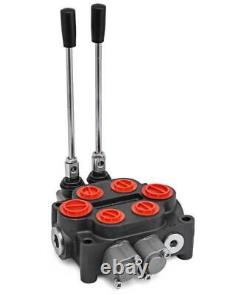 25GPM Double Acting Hydraulic Directional Control Monoblock Valve 2 Spool