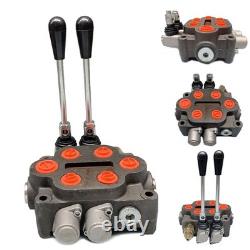 25GPM Hydraulic Directional Control Monoblock Valve 2 Spool Double Acting