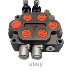 25GPM Hydraulic Directional Control Monoblock Valve 2 Spool Double Acting