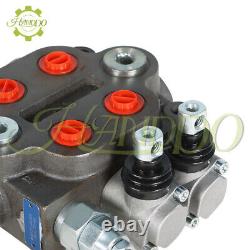 25GPM Hydraulic Directional Control Valve Tractor BSPP 2 Spool + Conversion Plug