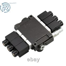 3 Spool, 13 GPM, 12V DC Hydraulic Monoblock Solenoid Directional Control Valve