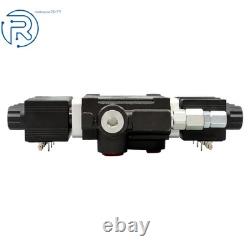 3 Spool, 13 GPM, 12V DC Hydraulic Monoblock Solenoid Directional Control Valve