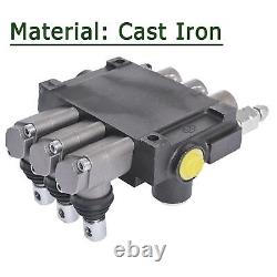 3 Spool 13GPM Hydraulic Directional Control Valve, 3600PSI SAE Ports Double A