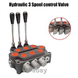 3 Spool 25 GPM Hydraulic Directional Control Valve Double Acting 1500-3000 PSI