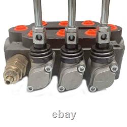 3 Spool 25GPM Hydraulic Directional Control Valve Double Acting Hydraulic Valve
