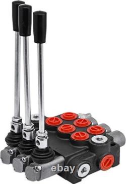 3 Spool Hydraulic Control Valve 11GPM Hydraulic Directional Control Valve Double
