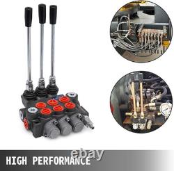 3 Spool Hydraulic Control Valve 11GPM Hydraulic Directional Control Valve Double