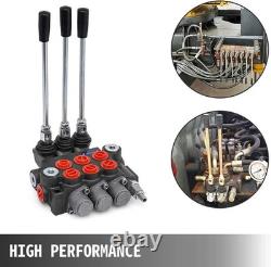 3 Spool Hydraulic Control Valve 11GPM Hydraulic Directional Control Valve Double