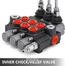 3 Spool Hydraulic Control Valve 11GPM Hydraulic Directional Control Valve Double