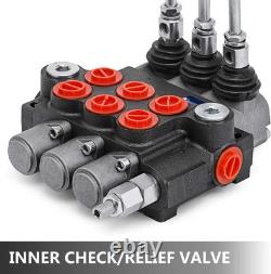 3 Spool Hydraulic Control Valve 11GPM Hydraulic Directional Control Valve Double