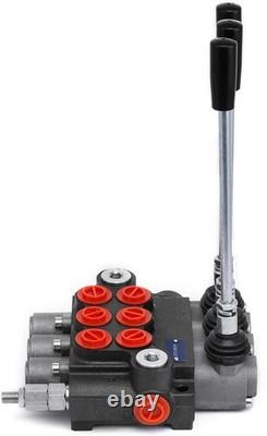 3 Spool Hydraulic Control Valve 11GPM Hydraulic Directional Control Valve Double