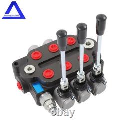 3 Spool Hydraulic Control Valve Double Acting 3000PSI 25GPM 1/2 NPT In/Out Port 3 Spool Hydraulic Control Valve Double Acting 3000PSI 25GPM 1/2 NPT In/Out Port