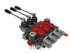 3 Spool Hydraulic Direction Control Valve Open Center 13 GPM 3600 PSI NEW