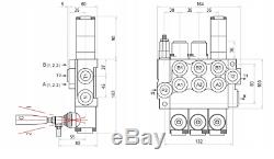 3 Spool Hydraulic Directional Control Valve 11gpm 40L + FLOATING spool Float
