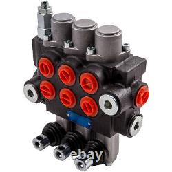 3 Spool Hydraulic Directional Control Valve 11gpm Adjustable Release Valve New