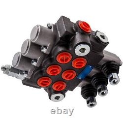 3 Spool Hydraulic Directional Control Valve 11gpm Adjustable Release Valve New