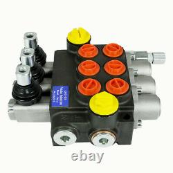 3 Spool Hydraulic Directional Control Valve 13gpm 3600PSI Manual Operate TOP