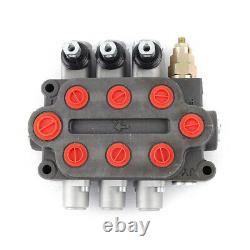 3 Spool Hydraulic Directional Control Valve 25 GPM Double Acting 3000PSI USA