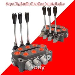 3 Spool Hydraulic Directional Control Valve 25 GPM Double Acting Cylinder Spool