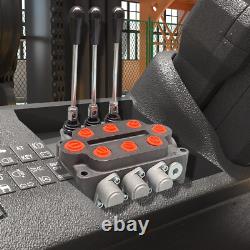 3 Spool Hydraulic Directional Control Valve 25 GPM Tractor Loader Double Acting