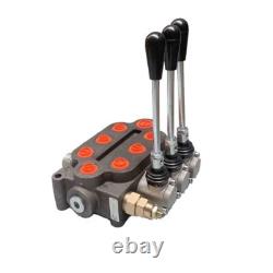 3 Spool Hydraulic Directional Control Valve 25 GPM Tractor Loader Double Acting