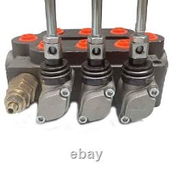 3 Spool Hydraulic Directional Control Valve 25gpm 3000PSI Double Acting Cylinder