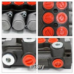 3 Spool Hydraulic Directional Control Valve Adjustable Pressure 11GPM for Loader