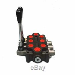 3 Spool Hydraulic Directional Control Valve Double Acting 3000 PSI 25 GPM US Sto