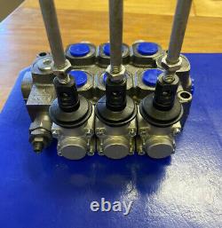 3 Spool Hydraulic Directional Control Valve Double Acting Adjustable