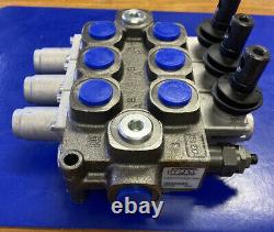 3 Spool Hydraulic Directional Control Valve Double Acting Adjustable