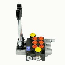 3 Spool Hydraulic Directional Control Valve, Manual Operate, 13GPM, 3600PSI Top