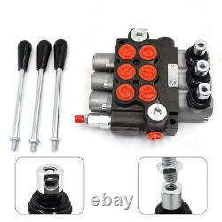 3 Spool Hydraulic Directional Control Valve Pressure Valves 11 GPM for Loader US