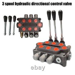 3 Spool Hydraulic Directional Control Valve Pressure Valves 25 GPM 3000 PSI