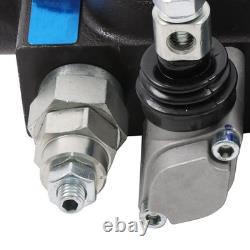 3 Spool Hydraulic Directional Valve 25 GPM 3000 PSI 1/2 BSPP Double Acting