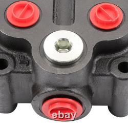 3 Spool Hydraulic Directional Valve 25GPM 3000 PSI 1/2 BSPP Double Acting