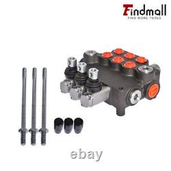 3 Spool Hydraulic Monoblock Double Acting Control Valve 21GPM SAE withconversion