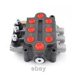 3 Spool Monoblock Hydraulic Directional Control Valve 25 GPM Double Acting New