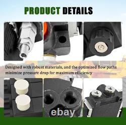 3 Spool Solenoid 12V DC Hydraulic Control Valve Double Acting 13 GPM 3600 PSI