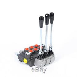 3 spool hydraulic solenoid directional control valve 13gpm Joystick control P40