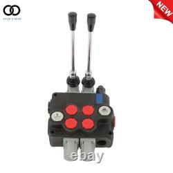 32 GPM 2 Spool Hydraulic Directional Control Valve Open Center Double Acting