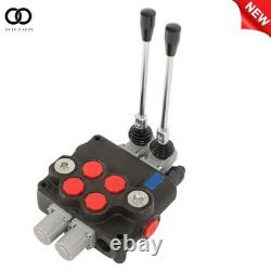 32 GPM 2 Spool Hydraulic Directional Control Valve Open Center Double Acting