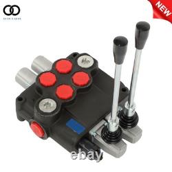 32 GPM 2 Spool Hydraulic Directional Control Valve Open Center Double Acting