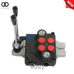 32 GPM 2 Spool Hydraulic Directional Control Valve Open Center Double Acting