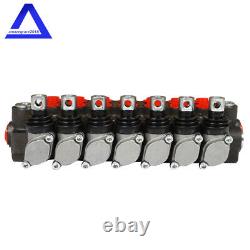 3600PSI Hydraulic Directional Control Valve Double Acting Cylinder 7 Spool 13GPM