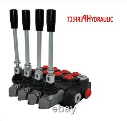 4 Bank Hydraulic Directional Control Valve 21gpm 80L Double Acting Cylinder ex
