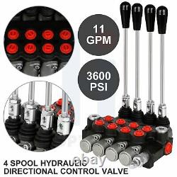 4 Spool 11GPM Hydraulic Directional Control Valves Acting Cylinder Spool 3600psi