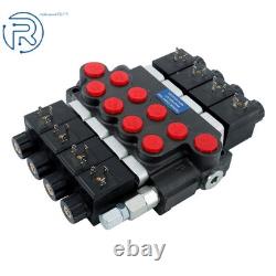 4 Spool, 13 GPM, 12V DC Hydraulic Monoblock Solenoid Directional Control Valve